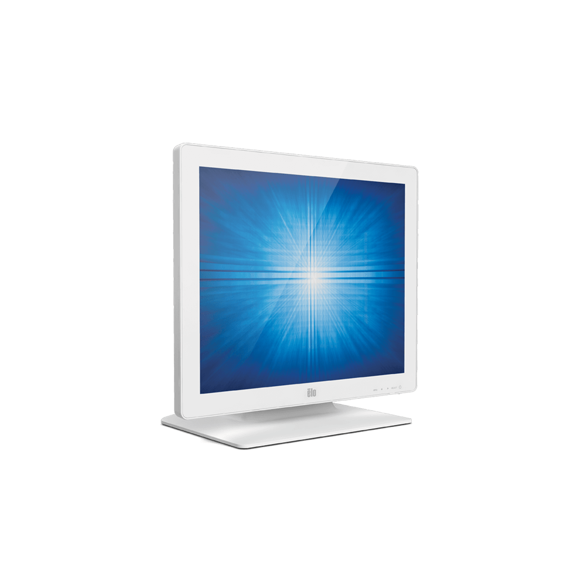 Elo 1723L white touchscreen monitor, right view