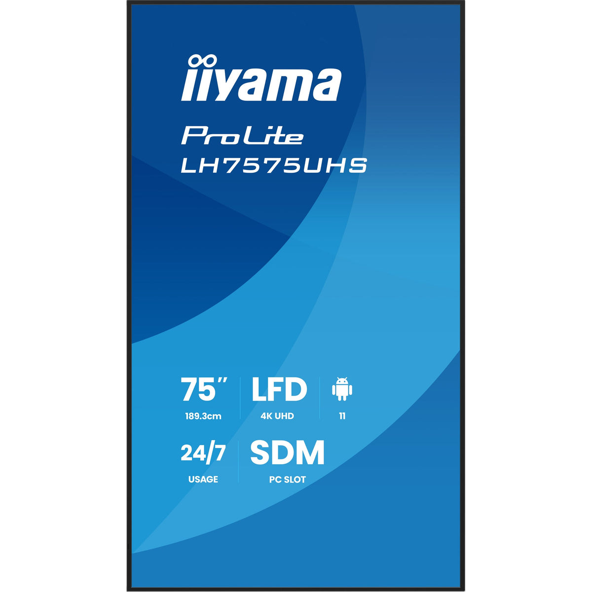 iiyama ProLite LH7575UHS-B2AG 75" 4K Digital Signage Display – official product photo 3 (LH7575UHS-B2AG)