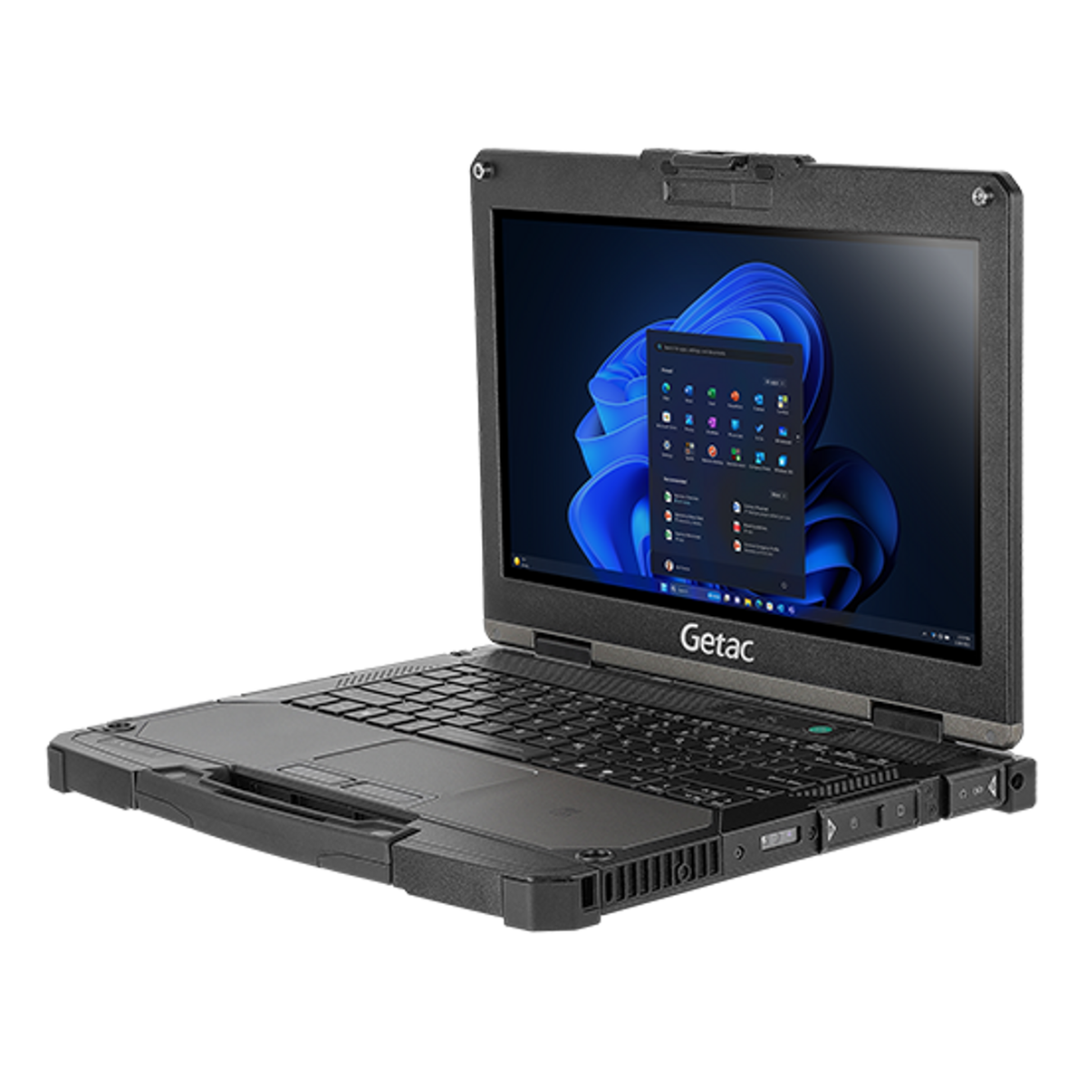 Getac B360 G3 BV3166B4BDGX right three-quarter view with sealed port covers