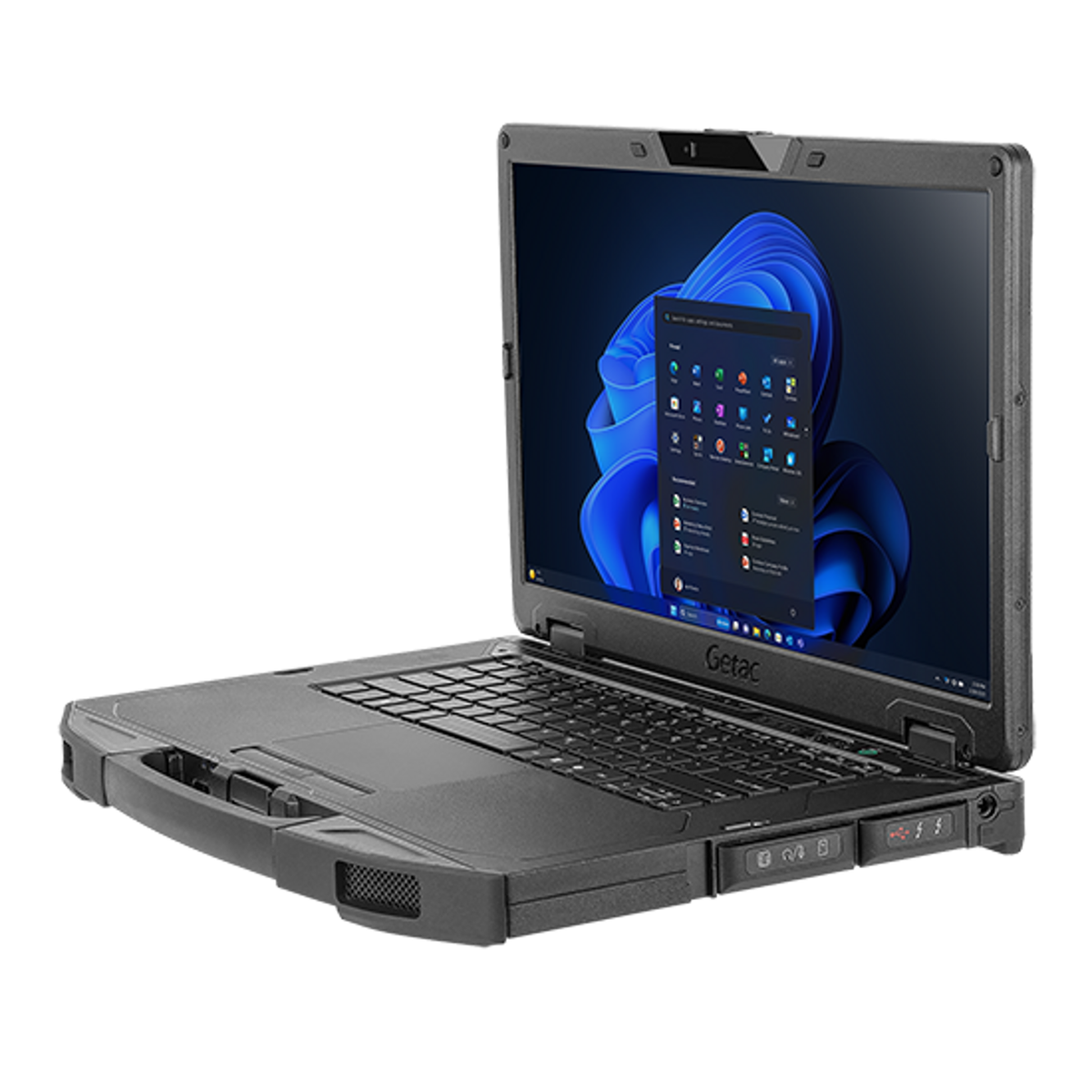 Getac S510 SU1D6CQNSFXX right three-quarter view with sealed port covers