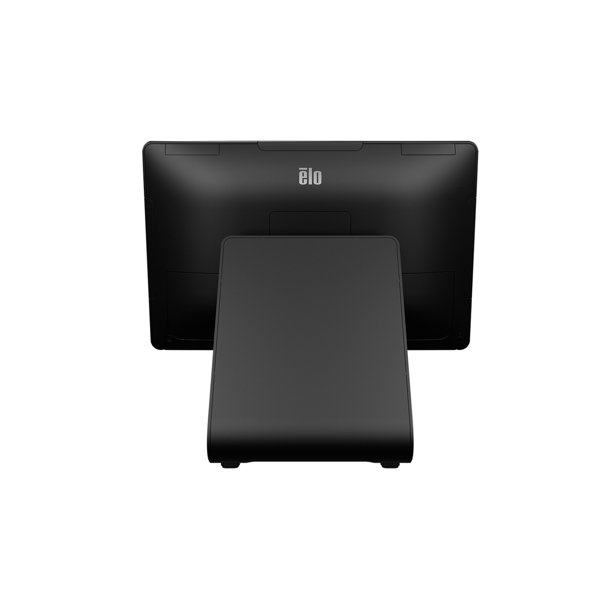 Elo I-Series 3 with Intel 15.6-inch touch computer E705428, rear view of POS stand with I/O ports