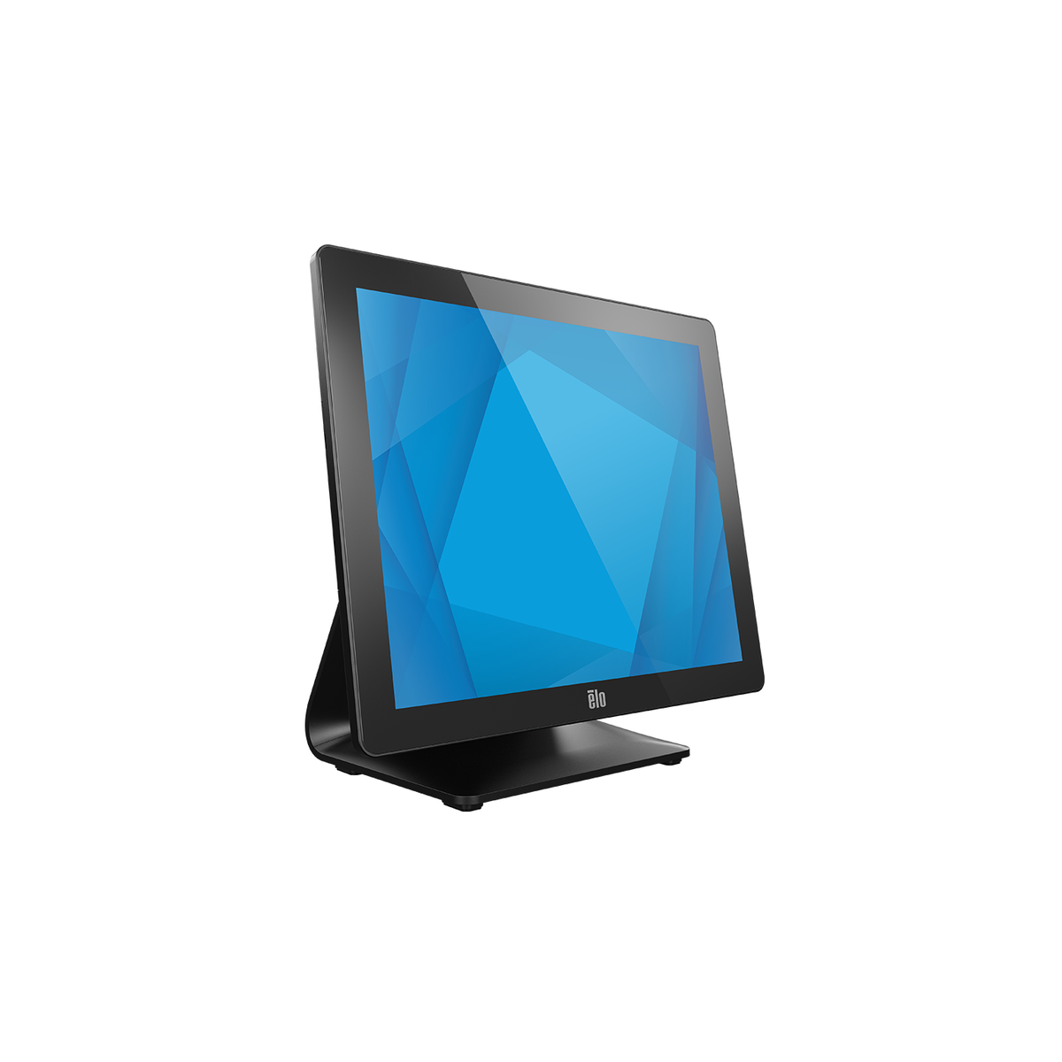 Elo I-Series 3 with Intel 17-inch 5:4 touch computer on integrated POS stand, right angle view
