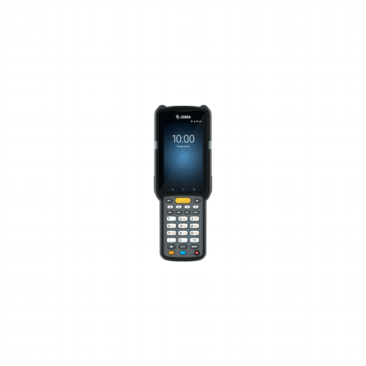 Zebra MC3300x rugged keypad mobile computer, straight shooter, 29-key numeric keypad (MC330L-SJ2EG4RW) – front view close-up