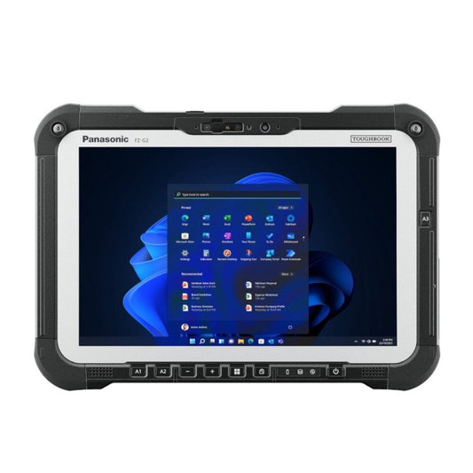 Panasonic TOUGHBOOK G2 mk3 rugged 10.1-inch Windows 11 tablet (5G, UK plug), front view with sunlight-readable WUXGA touchscreen