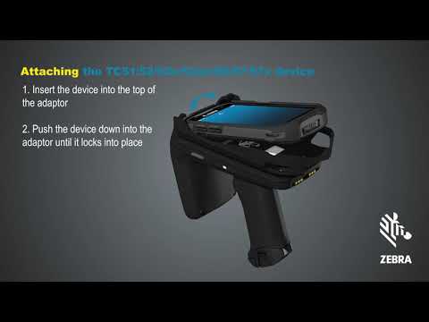 Attaching the TC 5 mobile computer to the RFD40 UHF RFID Standard Sled | Zebra