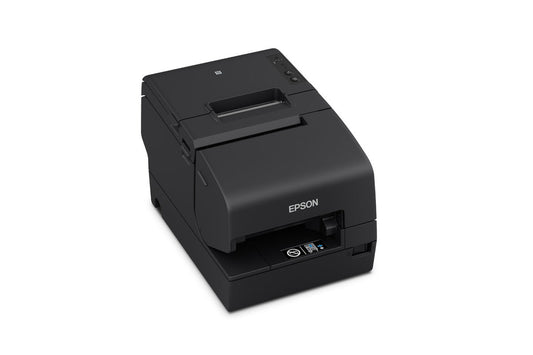 Epson TM-H6000VI hybrid multifunction POS receipt printer, black, serial (C31CL25102) – 3/4 view