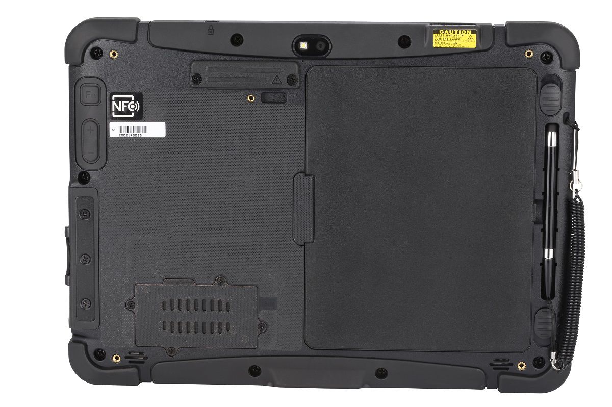 Honeywell RT10A 10.1" rugged Android tablet with N6703 standard-range imager, Wi-Fi (RT10A-L0N-37C12S0E) – back view