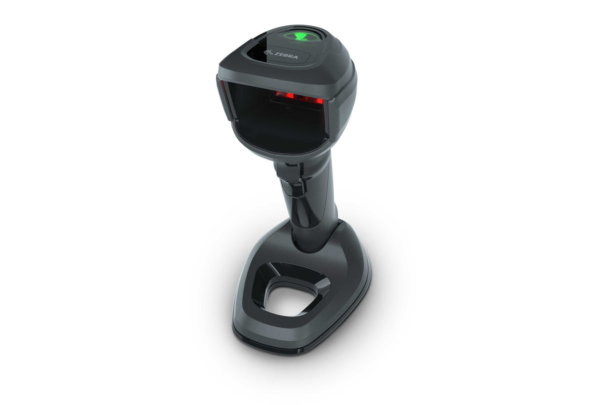 Zebra DS9908 hybrid presentation scanner, RS232 kit (DS9908-SR4R0110AZE) – front-left view
