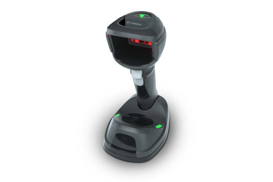 Zebra DS9908R RFID hybrid presentation scanner (DS9908-SRR0004ZZEU) – front-left view