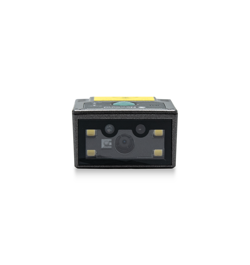 Newland FM430 Barracuda fixed-mount 2D scanner, laser aimer, short USB kit (NLS-FM430L-00) – front view of the scan window