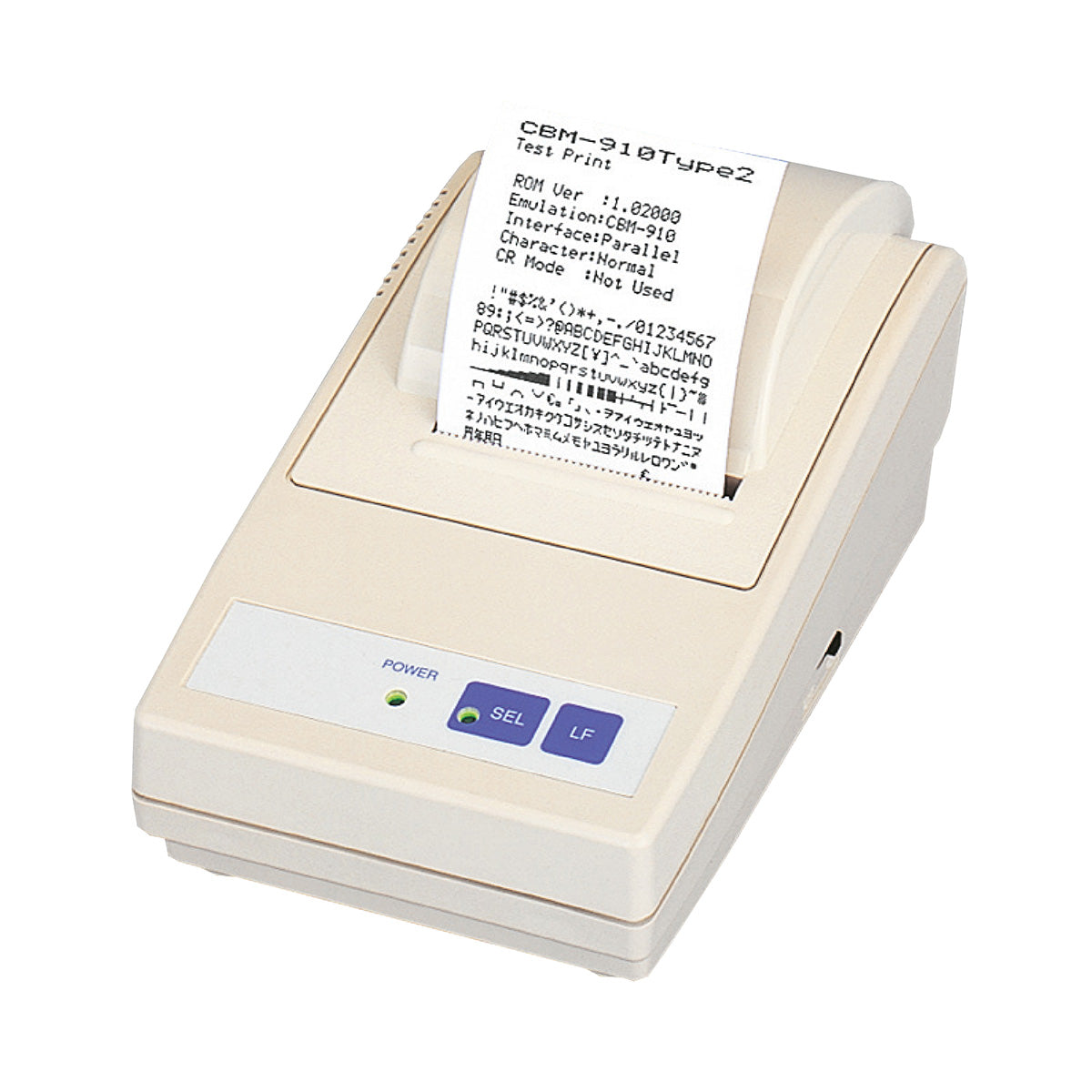 Citizen CBM-910II compact dot matrix (impact) receipt printer, 40 columns, parallel, white (CBM91040PF2A) – printing a receipt