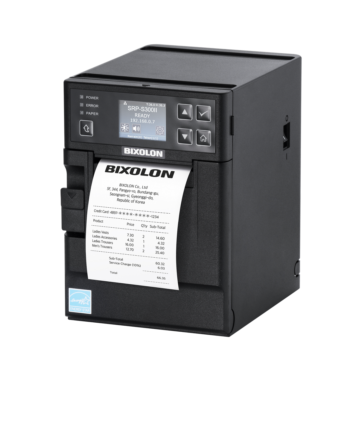 BIXOLON SRP-S300II 3-inch receipt printer, black (SRP-S300IIPWK/BEG) – receipt printing