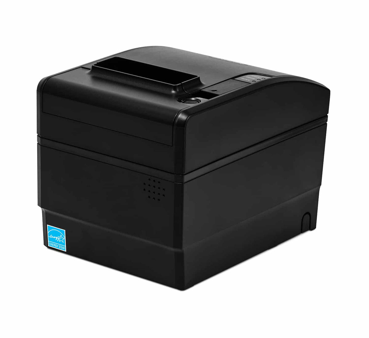 BIXOLON SRP-S320 3-inch linerless label printer, black (SRP-S320K/BEG) – front view