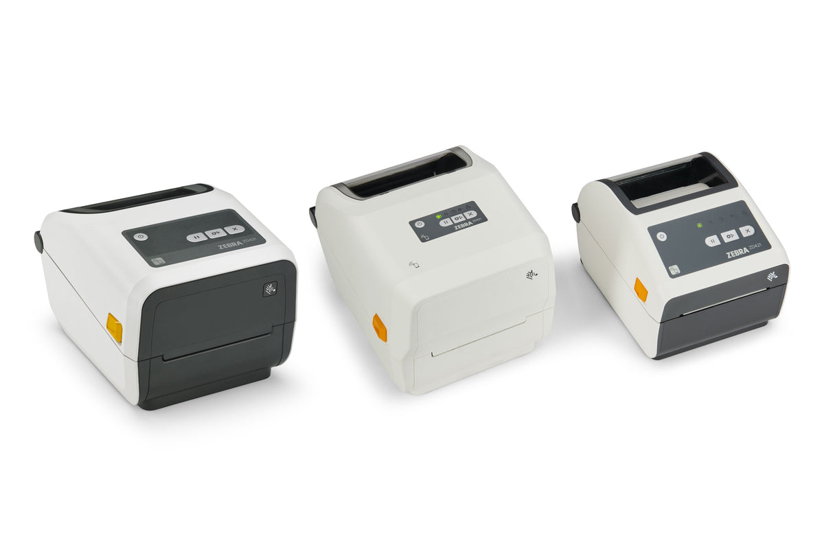 Zebra ZD421c-HC healthcare ribbon cartridge label printer, white, 300 dpi, USB + Ethernet (ZD4AH43-C0EE00EZ) – ZD400 healthcare series