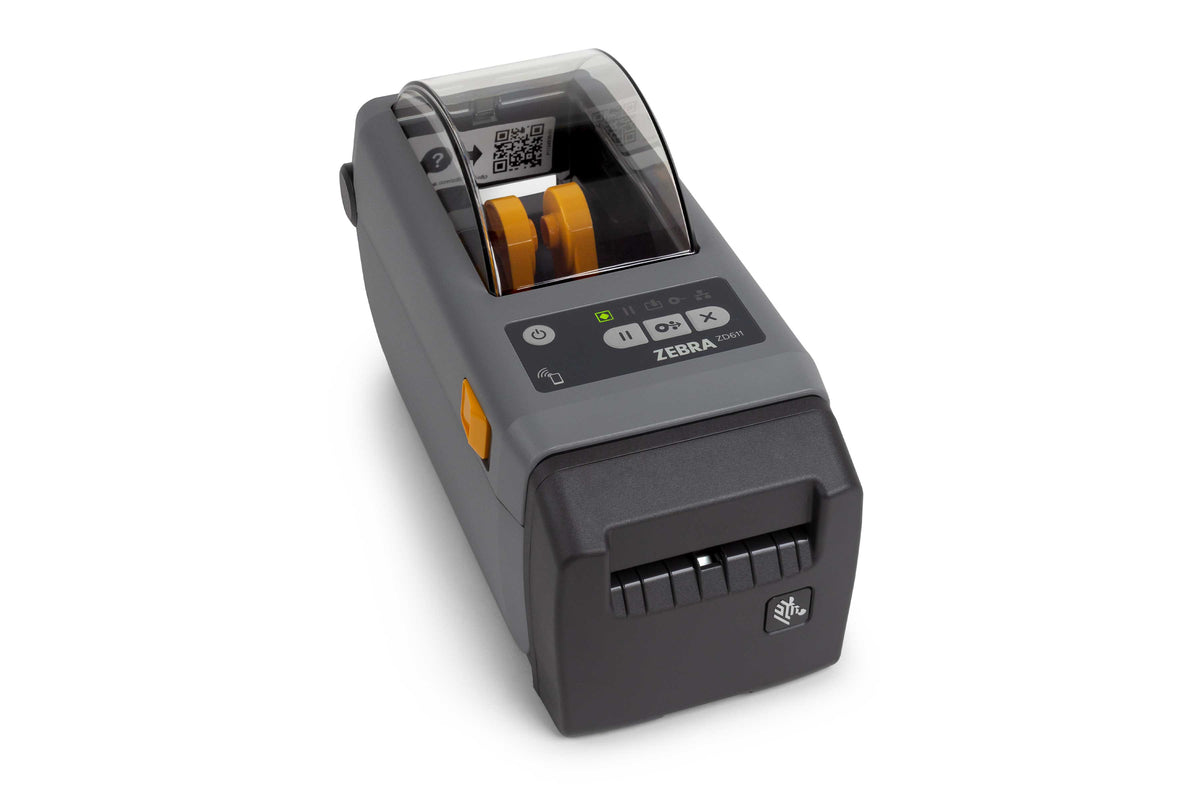 Zebra ZD611d 2-inch direct thermal desktop label printer, dark grey, 203 dpi, linerless cutter, USB + Ethernet (ZD6A022-D4EE00EZ) – cutter, right view