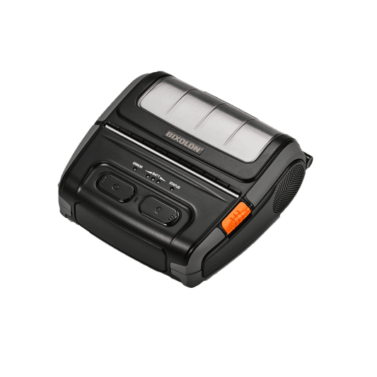Bixolon SPP-R410 4-inch mobile receipt and label printer, USB + serial, black (SPP-R410K5/BEG) – 3/4 view