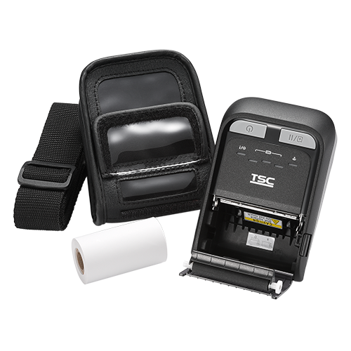 TSC TDM-20 2-inch mobile receipt and label printer, MFi Bluetooth for iOS, black (99-082A102-0002) – with case and paper roll
