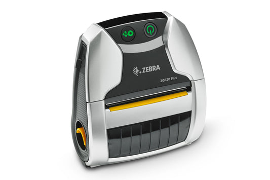 Zebra ZQ320 Plus mobile receipt and label printer, indoor model, Wi-Fi + Bluetooth, linerless (ZQ32-A0W13RE-00) – 3/4 view