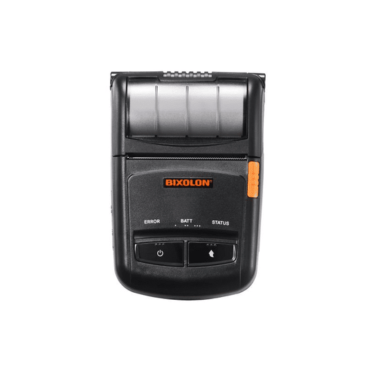 Bixolon SPP-R210 2-inch mobile receipt printer with magnetic stripe reader, linerless, black (SPP-R210KML) – top view
