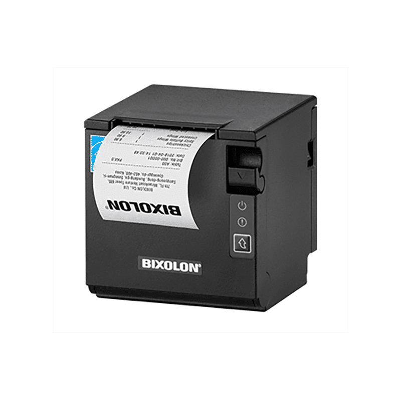 Bixolon SRP-Q200 compact thermal POS receipt printer, serial, black (SRP-Q200SK) – with printed receipt