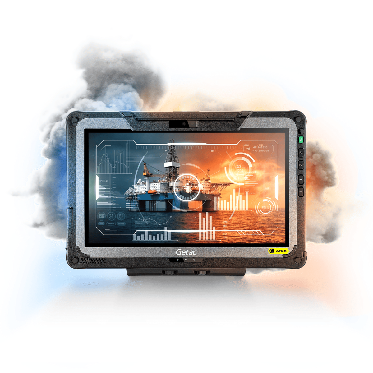 Getac F110 G7-EX ATEX/IECEx Zone 2/22 rugged 11.6-inch tablet, HF RFID (FTBQ66TI1PXS) – front view