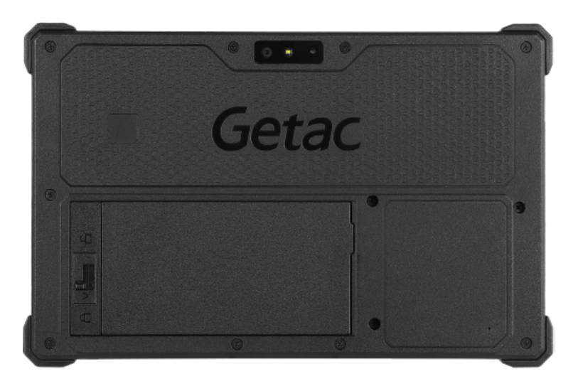 Getac ZX80W 8" rugged Windows tablet, hot-swappable battery (Z8A7WXGI2AXX) – back view