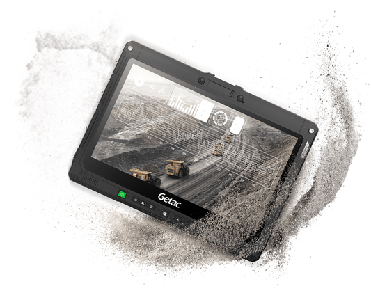Getac K120 G3 12.5" rugged 2-in-1 tablet (KTA164V8X4XX) – angled front view