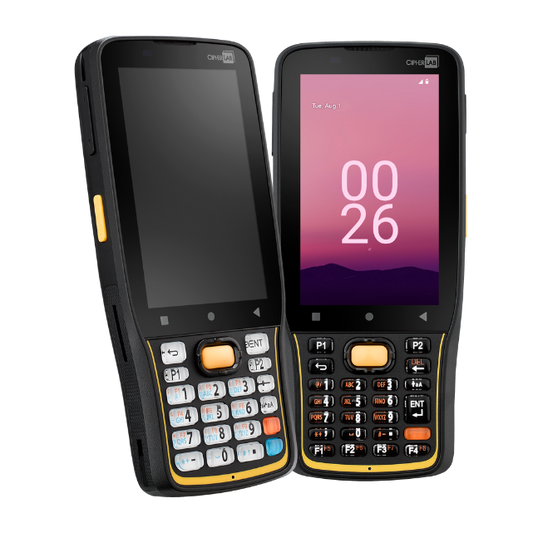 CipherLab RK26 rugged Android mobile computer, 25-key numeric keypad, Wi-Fi + 4G LTE, 2D imager (SE4100) (AK26EG4DNNG41) – keypad versions front view
