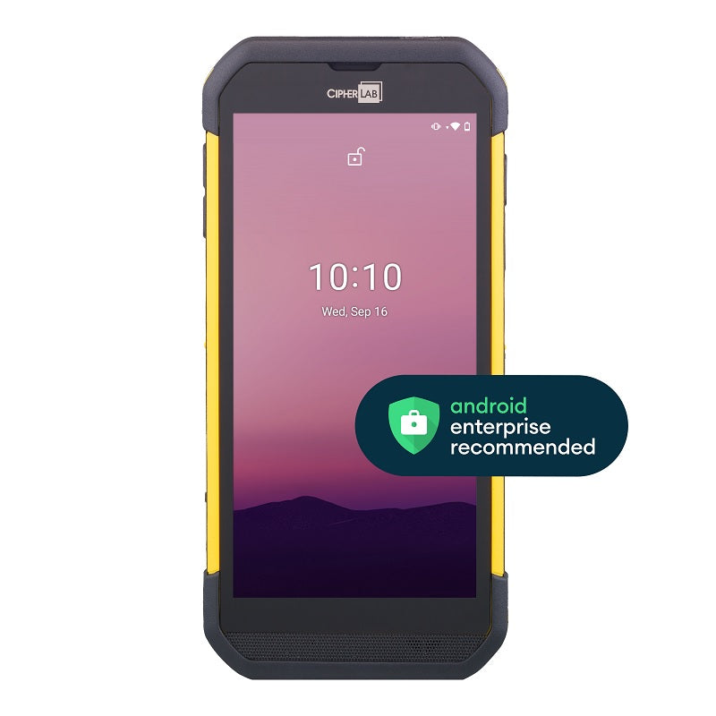 CipherLab RS35 Android touch mobile computer, Wi-Fi + 4G LTE, 2D imager SE4770 (AS35E4RF1NSG1) – front view