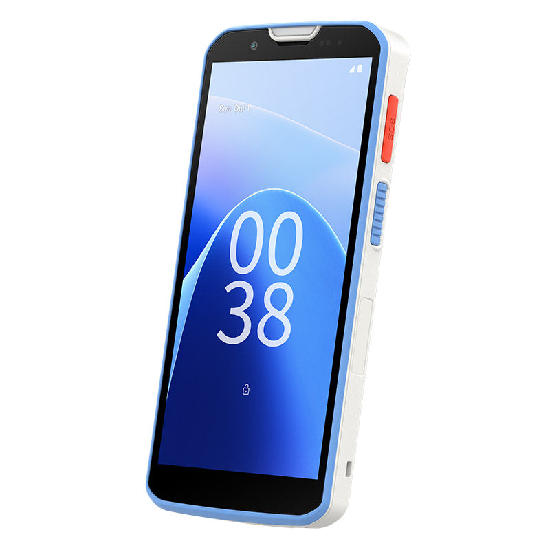 CipherLab RS38H 5G healthcare Android touch mobile computer, disinfectant-ready housing, 2D imager SE4720 (AS3858SF4NSGH) – front view