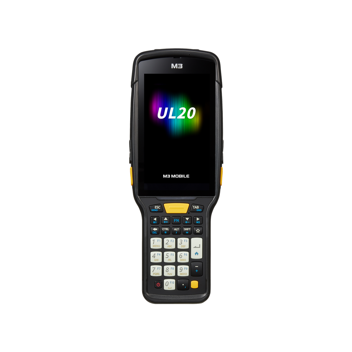 M3 Mobile UL20X (4G LTE) rugged Android mobile computer, 28-key numeric keypad, SE4750 2D imager (U20X4C-P2CFRS-HF-R) – front view