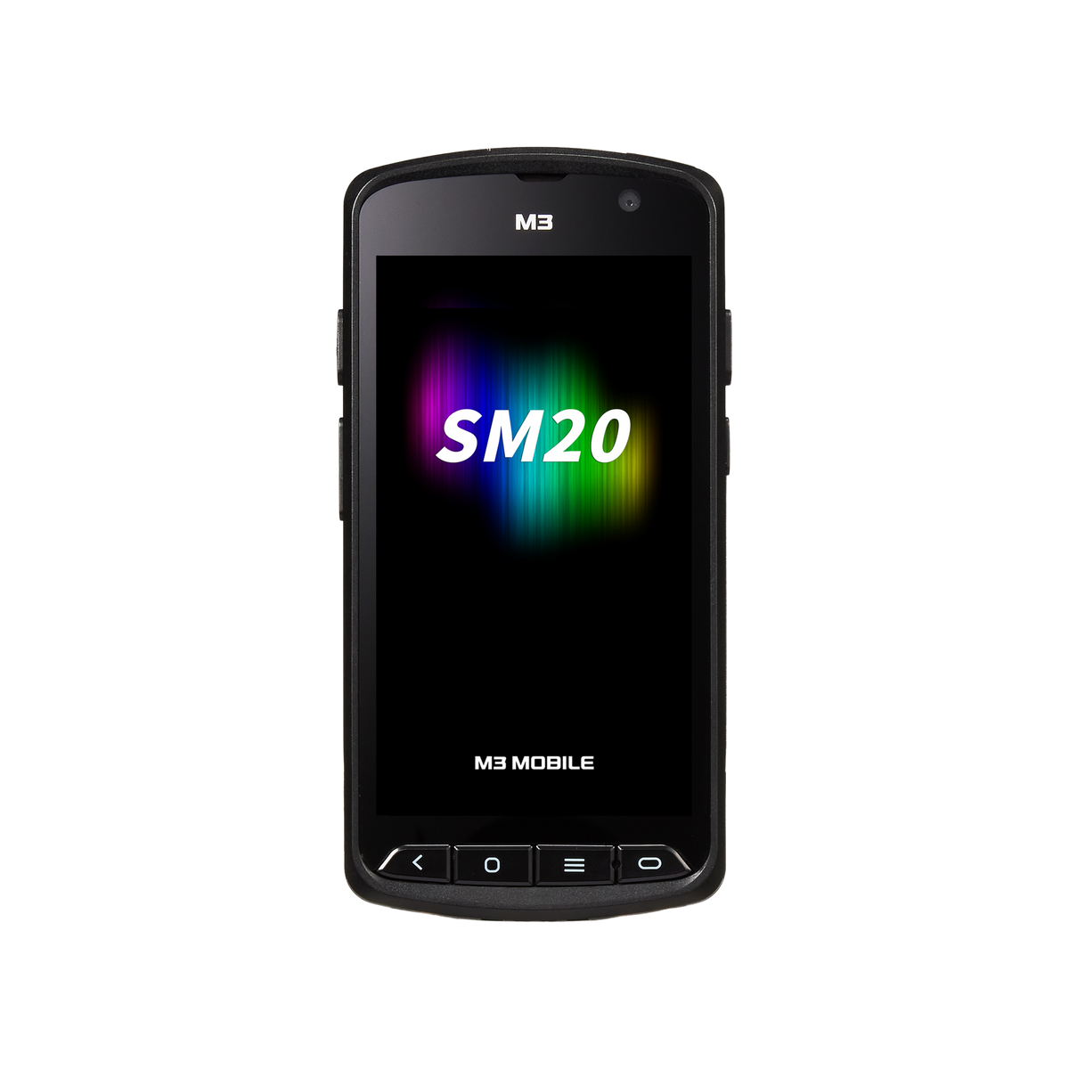 M3 Mobile SM20 rugged Android full-touch mobile computer, 5" display, Smart Focus scan engine, 4G, standard battery (SM2X4R-RFCHSS-HF) – front view