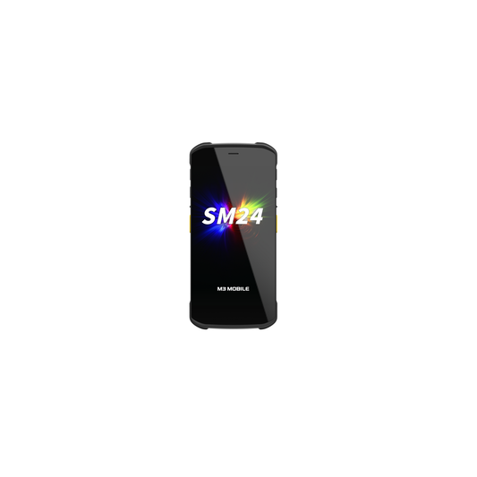 M3 Mobile SM24 W rugged Android full-touch mobile computer, 6" display, 2D imager, Wi-Fi 6E, black (SM240E-W2CHSS-HF) – front view