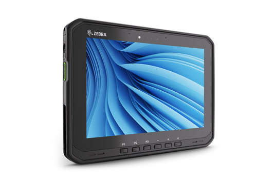 Zebra ET60 rugged tablet, Windows 11 Pro, Wi-Fi only (ET60WW-0S8EPEJ0A0-00) – angled front view