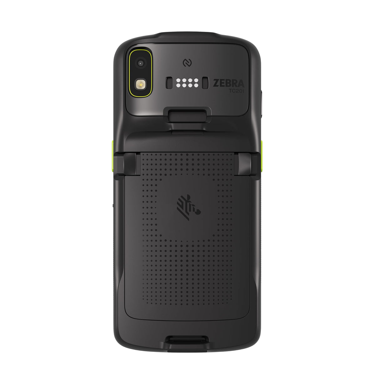 Zebra TC201 TC201G-383P4BA11-A6 rugged Android mobile computer – back view with 8-pin back I/O connector