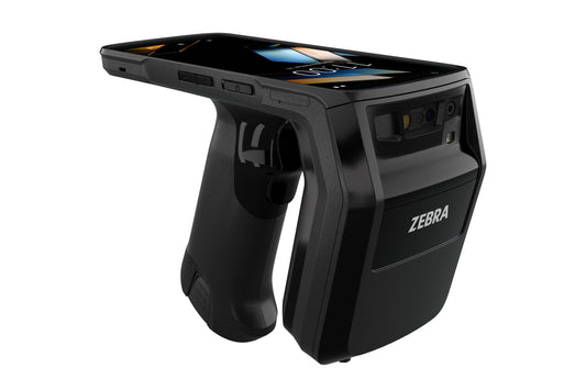 Zebra TC22R rugged Android mobile computer, integrated UHF RFID reader (TC2205-0G1250SS-E8) – angled front view